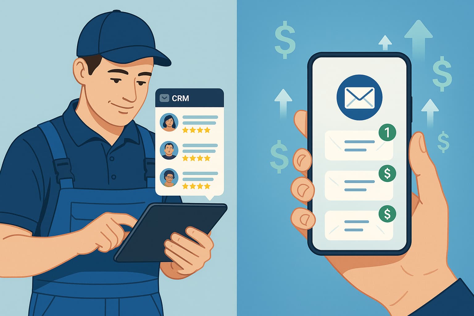 Water damage marketing email strategy showing contractor using email to generate more restoration leads and increase customer lifetime value.