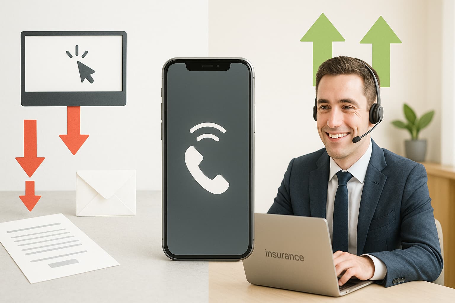 Pay per call marketing for health insurance leads showing higher conversion rates compared to traditional digital marketing methods.