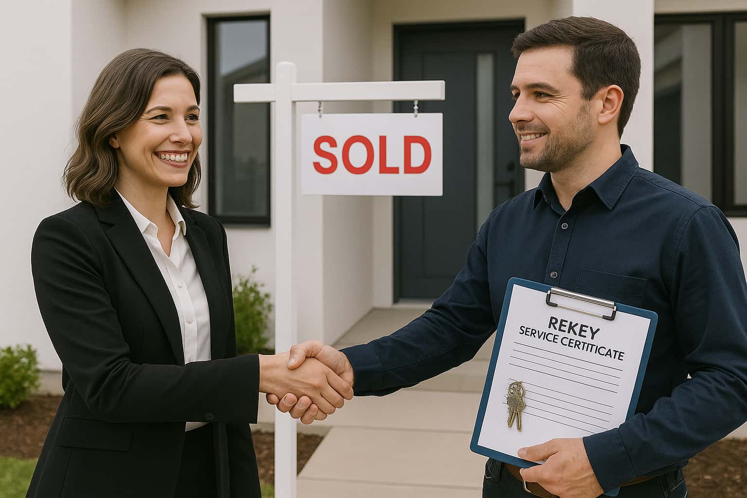 Real estate agent and locksmith partnership for closing gift rekey services to generate quality locksmith leads.