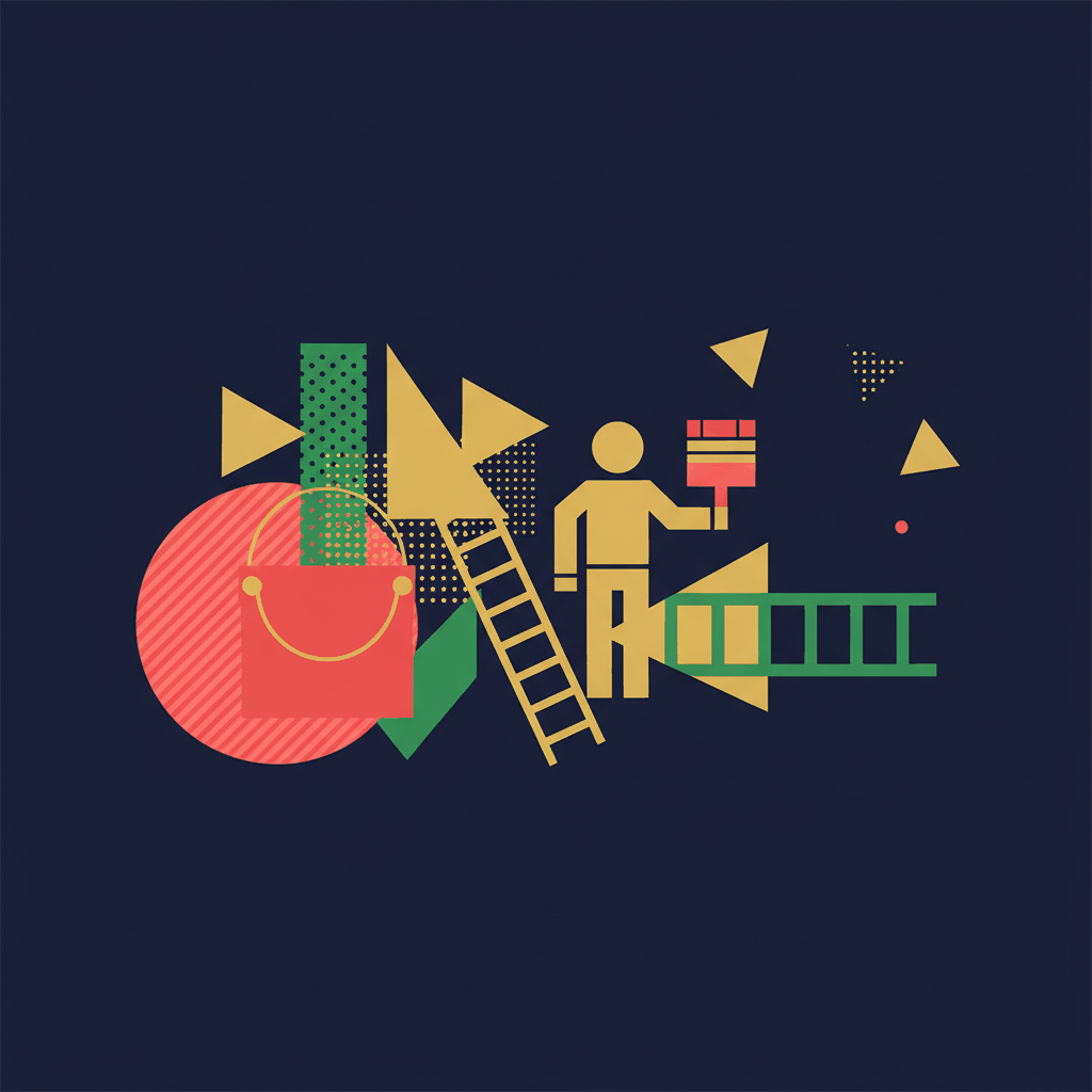 Abstract geometric art representing professional painting services - painting leads Google Business Profile