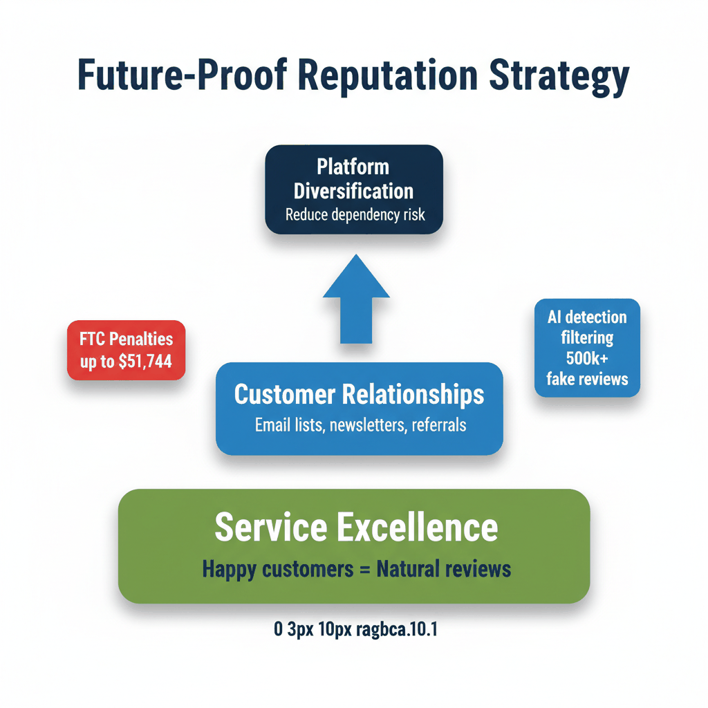 Strategic framework pyramid showing service excellence, customer relationships, and platform diversification for electricians