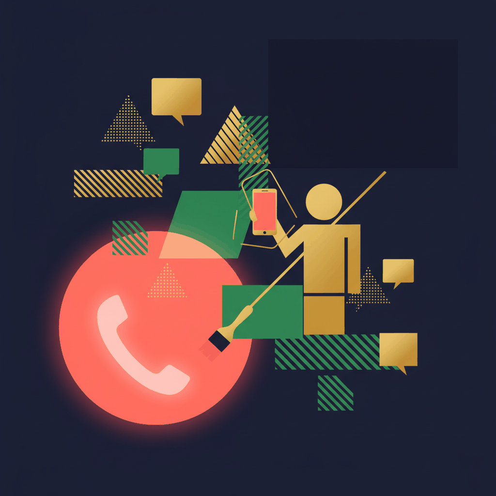 Abstract geometric painting contractor phone communication - advanced call scripts painting estimates