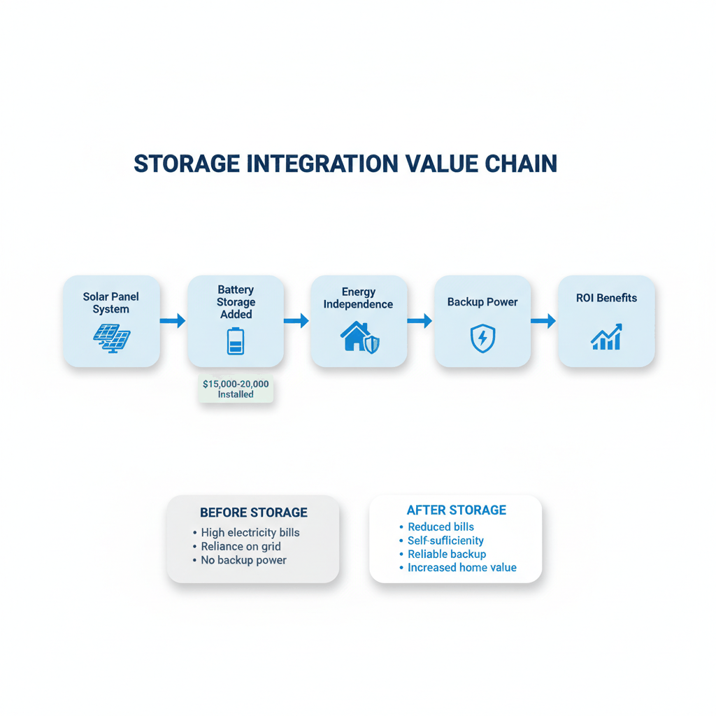 Solar energy storage integration benefits and value chain process flow - battery storage ROI