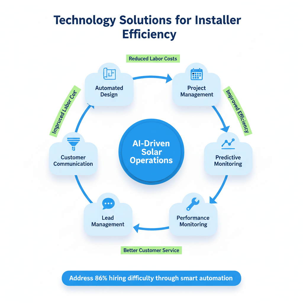 AI-driven solar technology tools for installer operational efficiency and workforce challenges - automation solutions