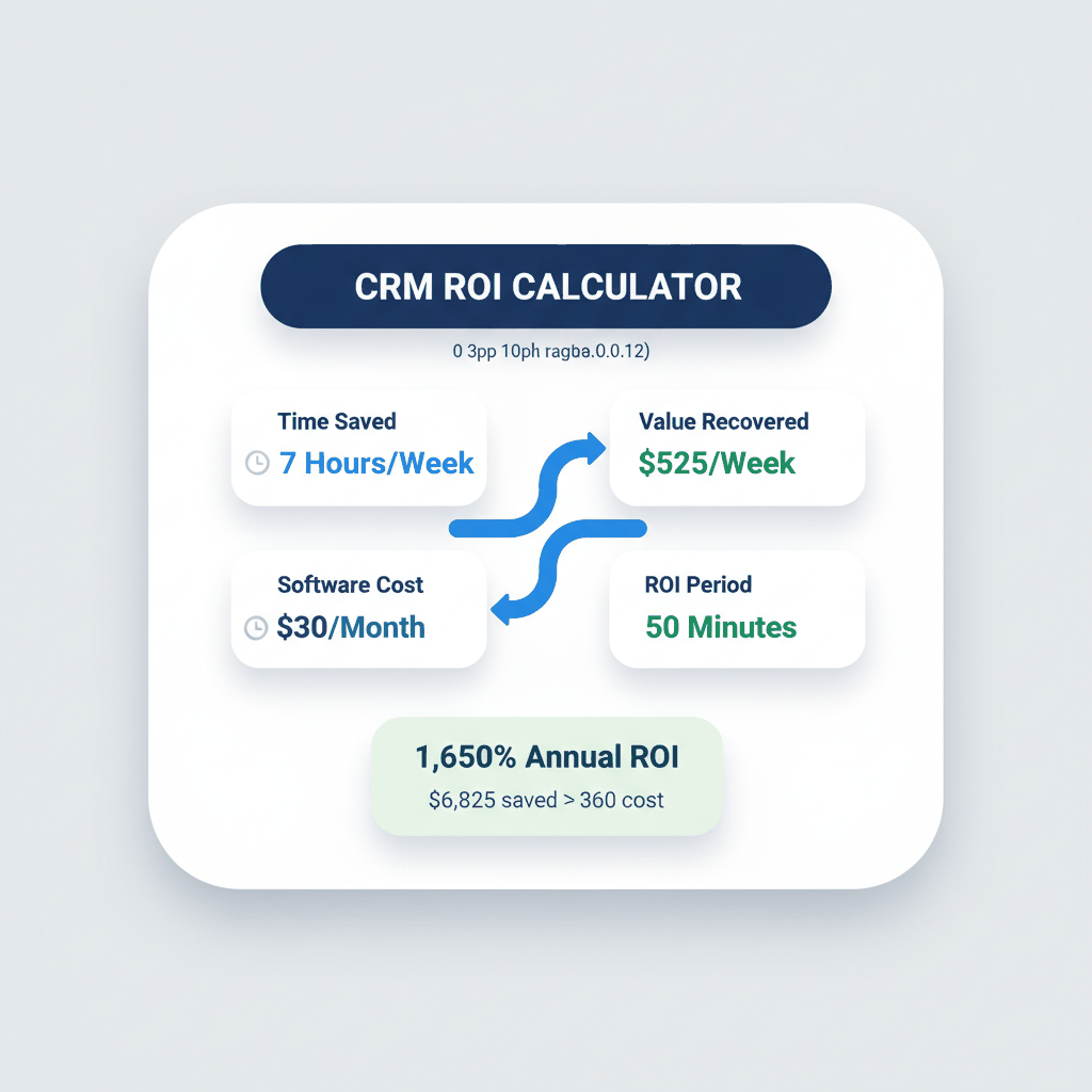 Window installer CRM ROI calculator showing 1,650% annual return on investment - window installer automation benefits